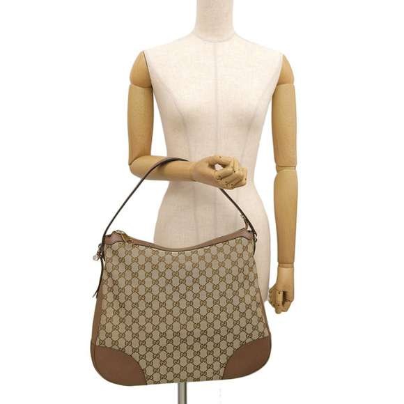 Gucci GG Canvas Shoulder Bag Brown - Picture 5 of 5